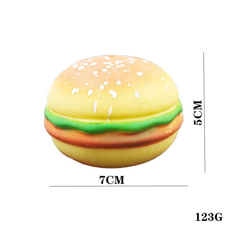 Creative Decompression Burger To Vent Tofu Ball Food Bread Slow Rebound Decompression Pinch Music Toy