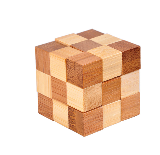 Bamboo Toy Kongming lock Luban lock Ball lock Square Lock Tetrahedron Jupiter Tic-Tac-Toe Cage Lock