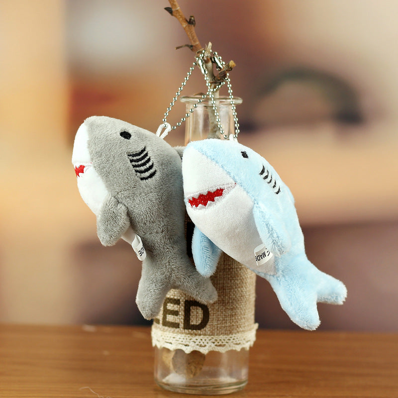 Shark and Whale Simulation Plush Toy Keychain Pendant Marine Life Doll Doll
