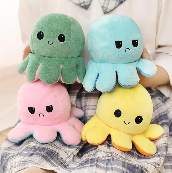 20cm  Reversible Octo-Plushie  Flip Octopus Stuffed Plush