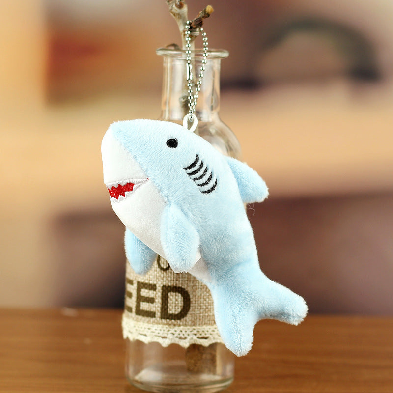 Shark and Whale Simulation Plush Toy Keychain Pendant Marine Life Doll Doll