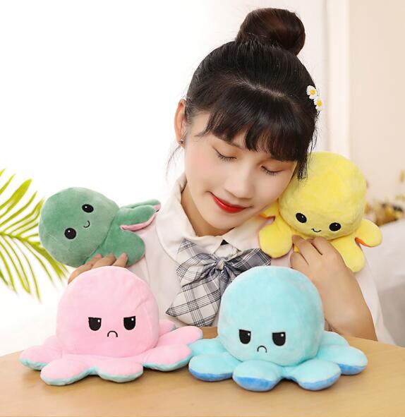 20cm  Reversible Octo-Plushie  Flip Octopus Stuffed Plush