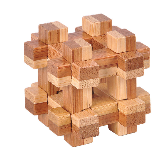 Bamboo Toy Kongming lock Luban lock Ball lock Square Lock Tetrahedron Jupiter Tic-Tac-Toe Cage Lock