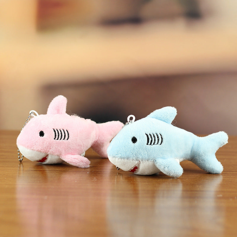 Shark and Whale Simulation Plush Toy Keychain Pendant Marine Life Doll Doll