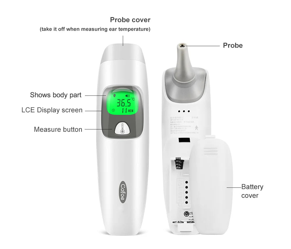 2 in 1 Digital Forehead & Ear Thermometer