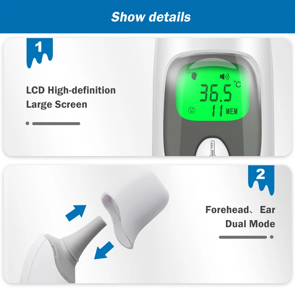 2 in 1 Digital Forehead & Ear Thermometer