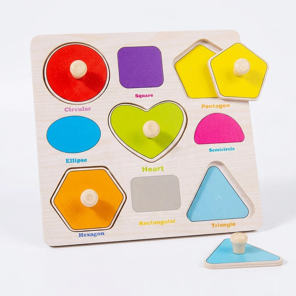 Wooden Cartoon Animal Shape Match Board