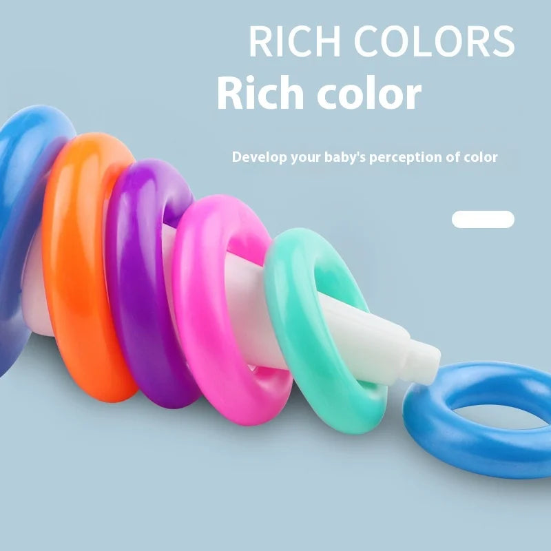 Rainbow Tower Duck Stacking Ring Toy