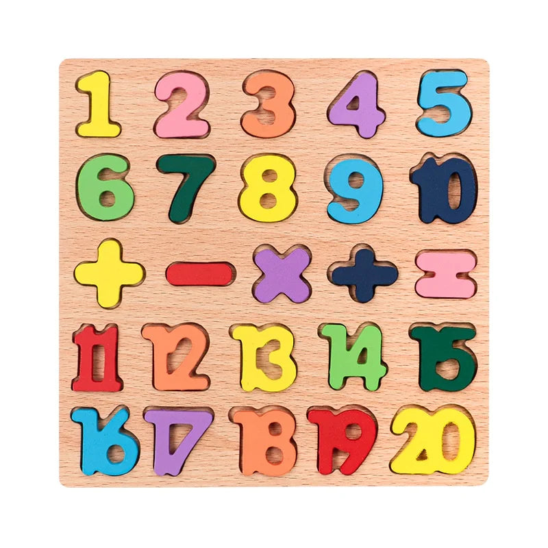 Toddler Number Wooden Puzzle Board