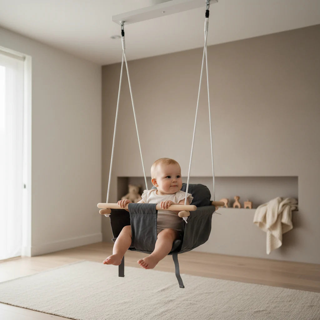 Infant Swing Toddler Indoor & Outdoor Wooden Baby Swing