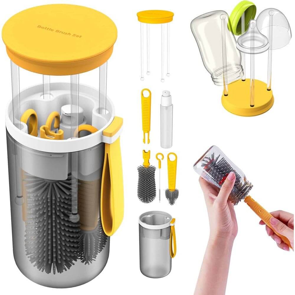 6 In 1 Baby Bottle Cleaning Kit Travel Set