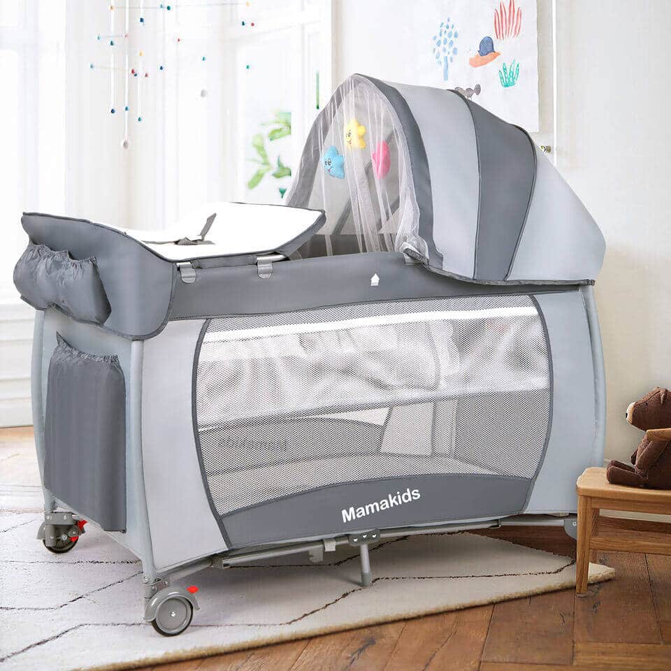 2 In 1 Baby Cot With Toys