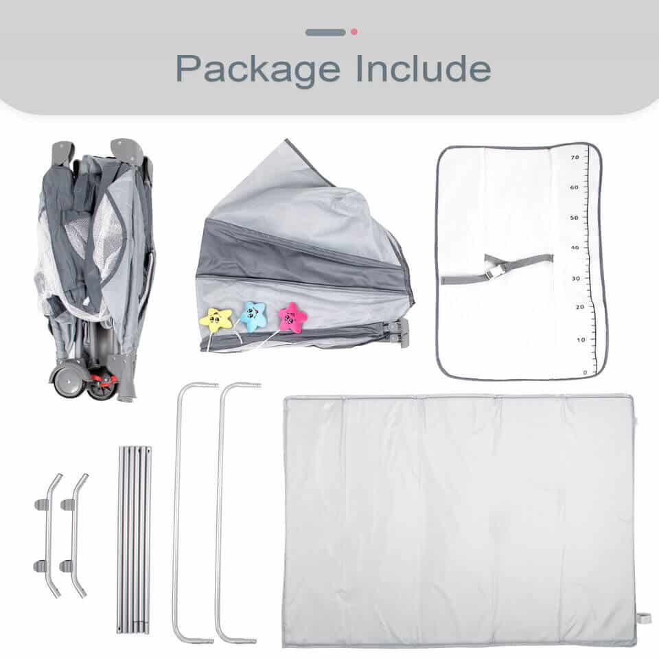 2 In 1 Baby Cot With Toys