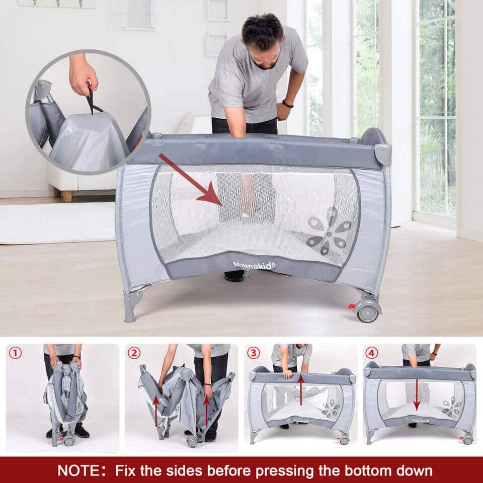 2 In 1 Baby Cot With Toys