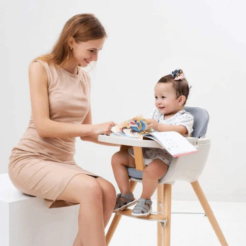 High Feeding Chair With Wooden Legs