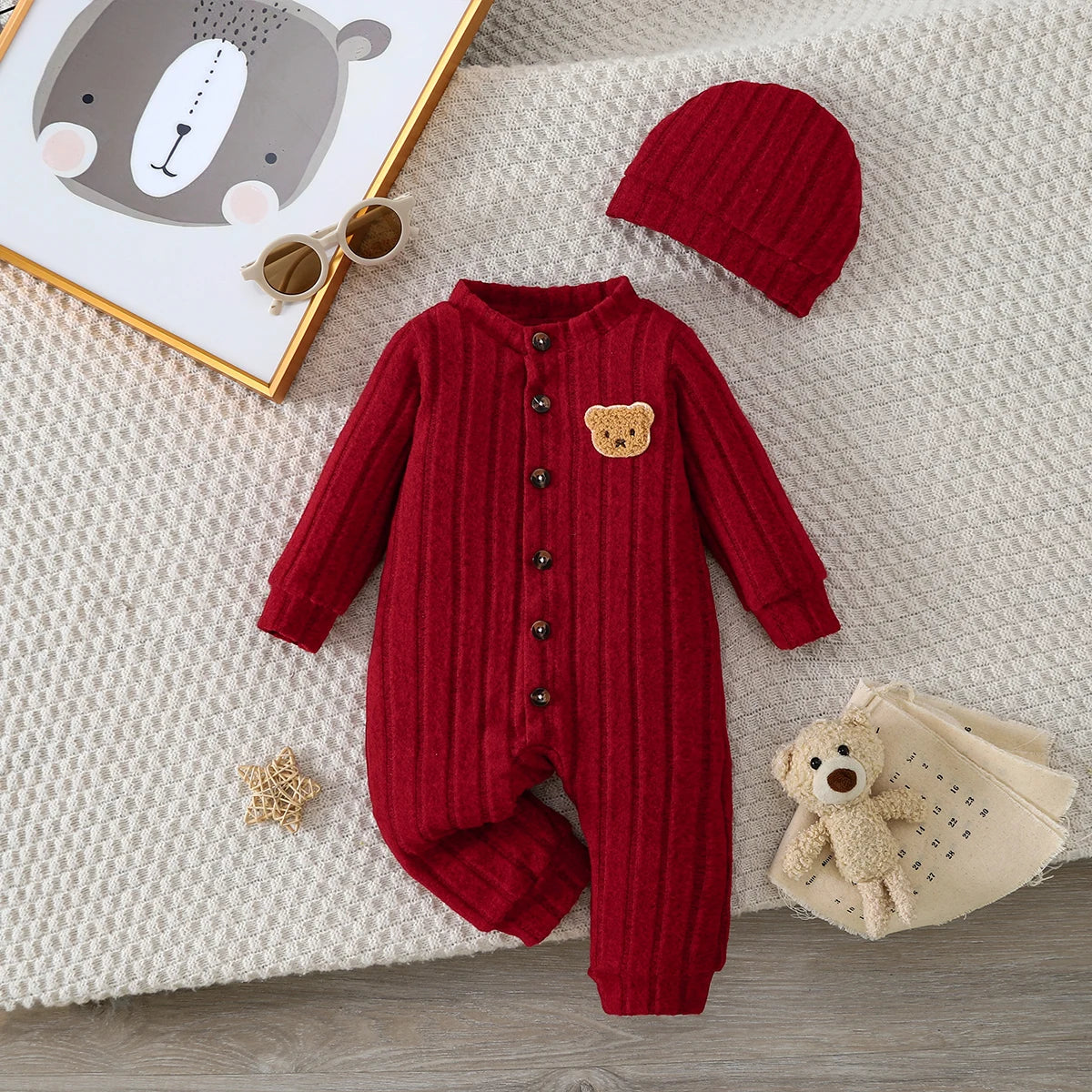 Baby Boy Red Onesie