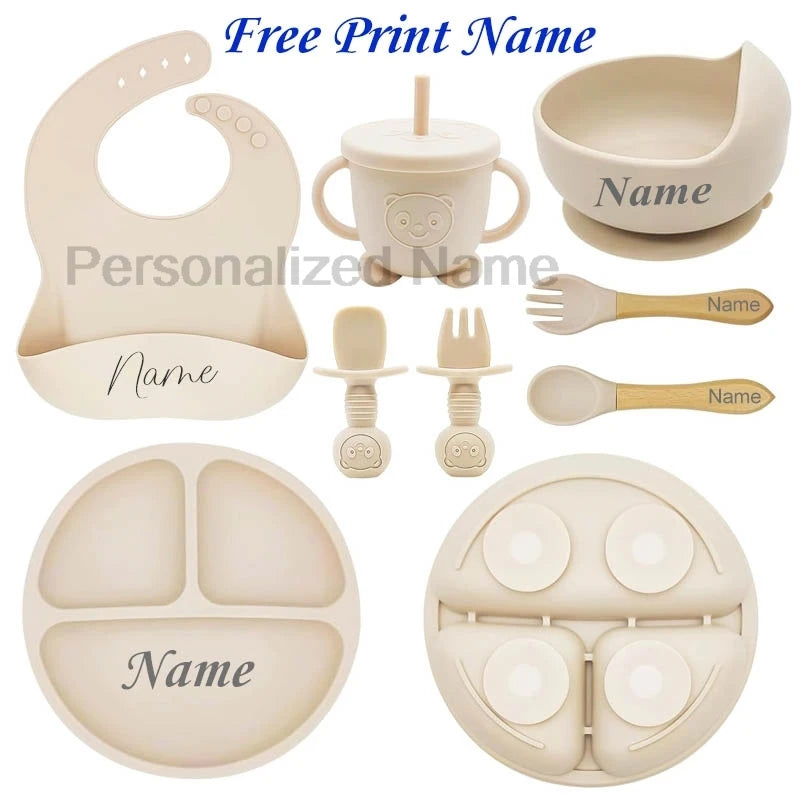 Personalized Name Baby Feeding Set