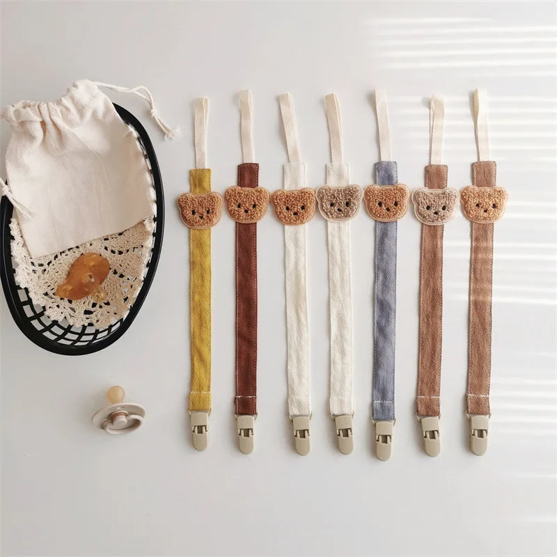 Bear Baby Pacifier Chain Clip