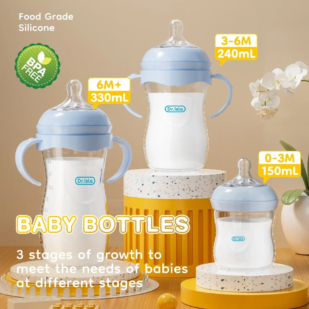 Baby PP Bottle 150/240/330ML Newborn Baby Bottle with Handle BPA Free
