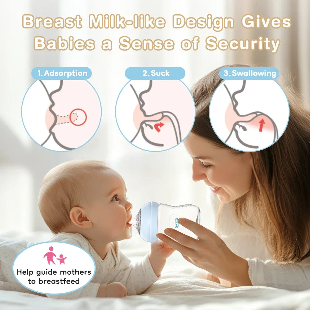 Baby PP Bottle 150/240/330ML Newborn Baby Bottle with Handle BPA Free