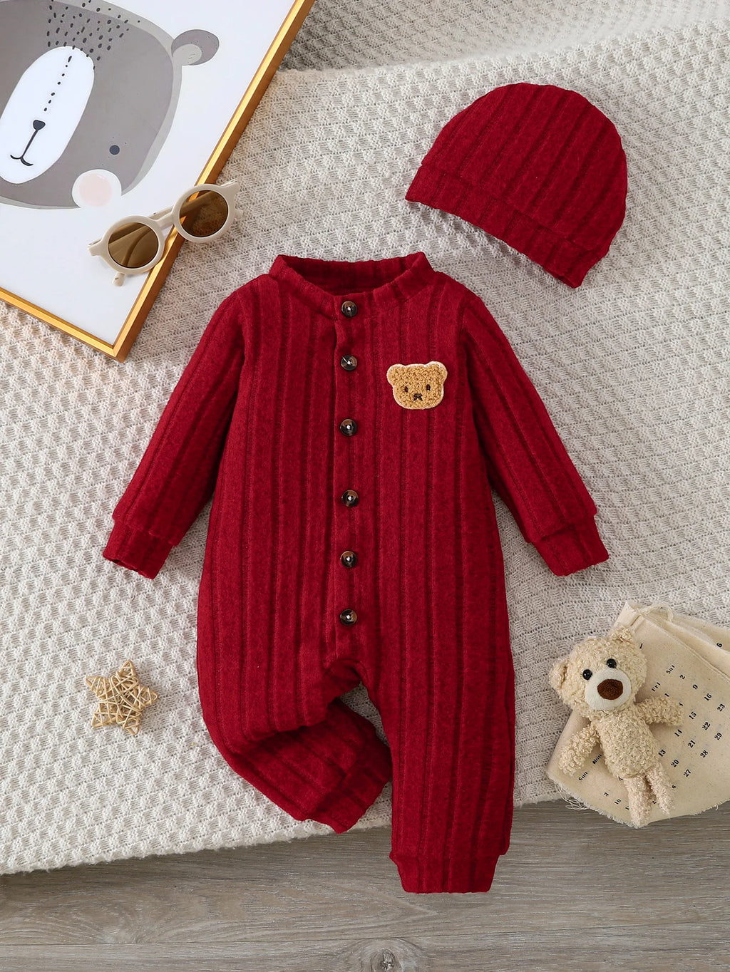 Baby Boy Red Onesie
