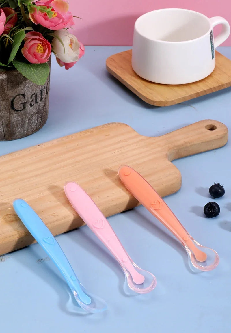 BPA Free Baby Silicone Soft Spoon
