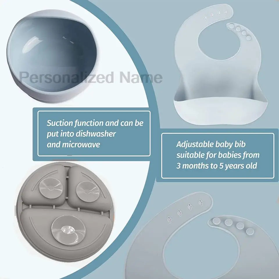 Personalized Name Baby Feeding Set