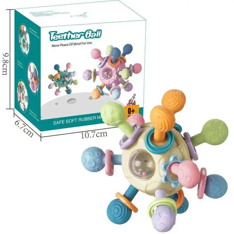 Rotating Rattle Ball Grasping Activity Baby Development Toy