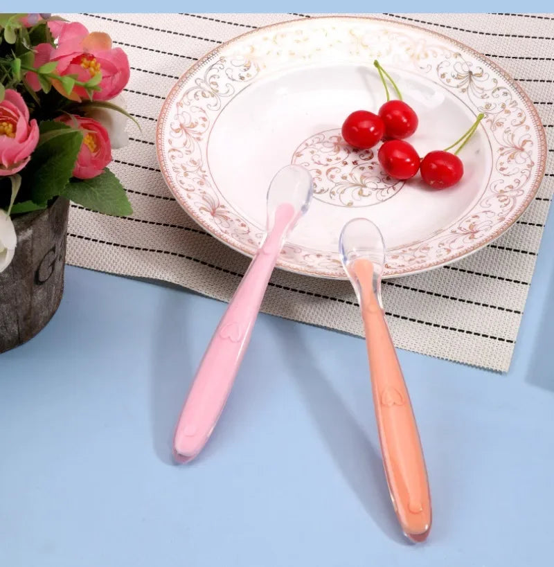 BPA Free Baby Silicone Soft Spoon