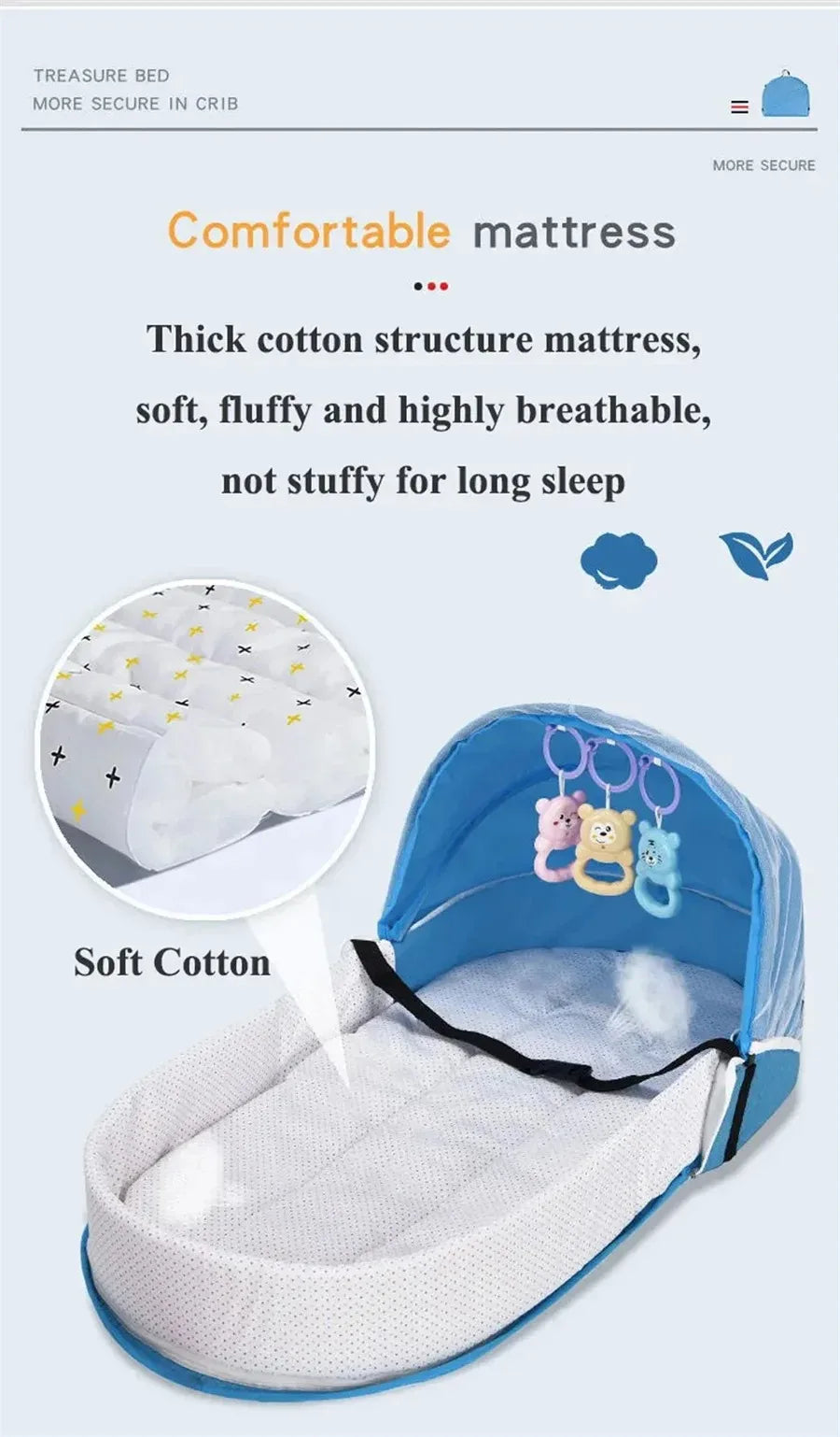 Folding Baby Bed Crib