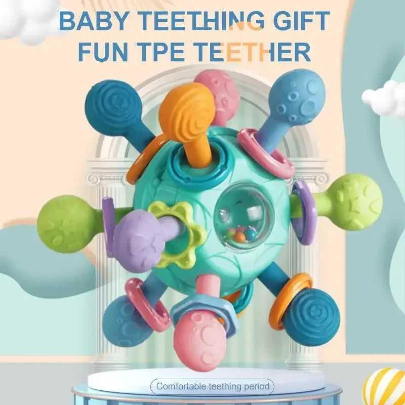 Rotating Rattle Ball Grasping Activity Baby Development Toy