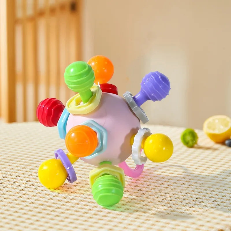 Rotating Rattle Ball Grasping Activity Baby Development Toy