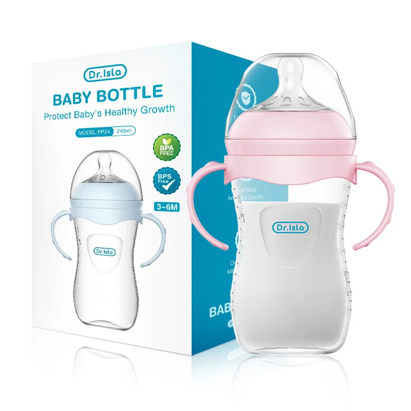 Baby PP Bottle 150/240/330ML Newborn Baby Bottle with Handle BPA Free