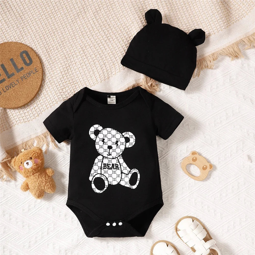 2PCS Newborn Baby Boy Romper