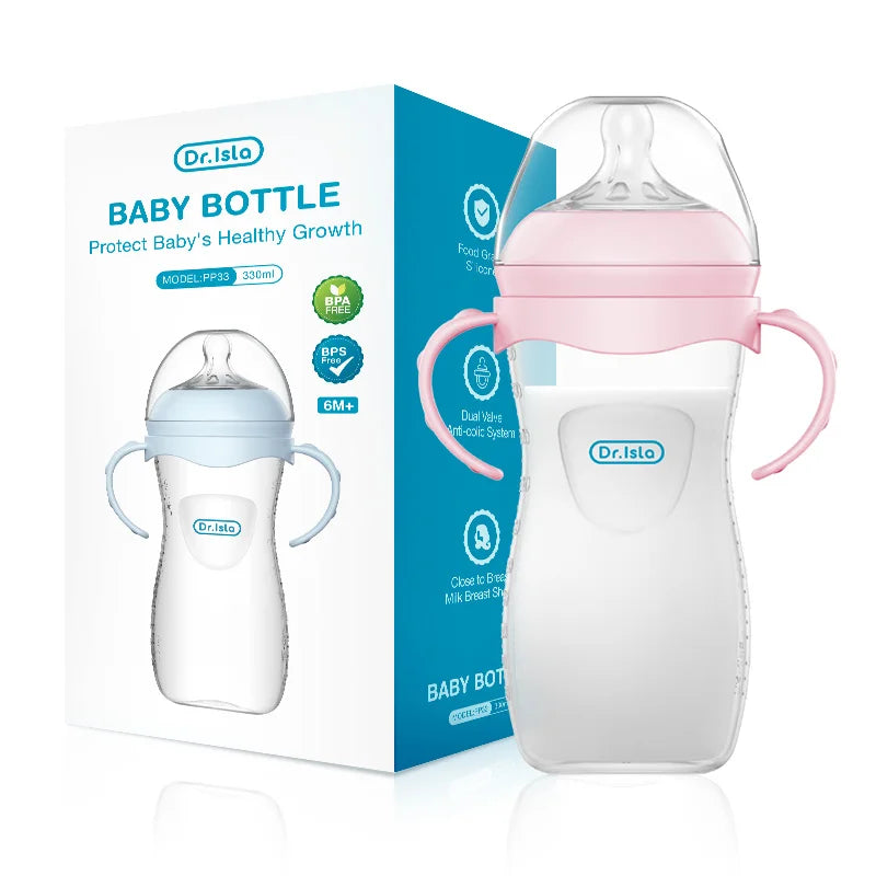 Baby PP Bottle 150/240/330ML Newborn Baby Bottle with Handle BPA Free