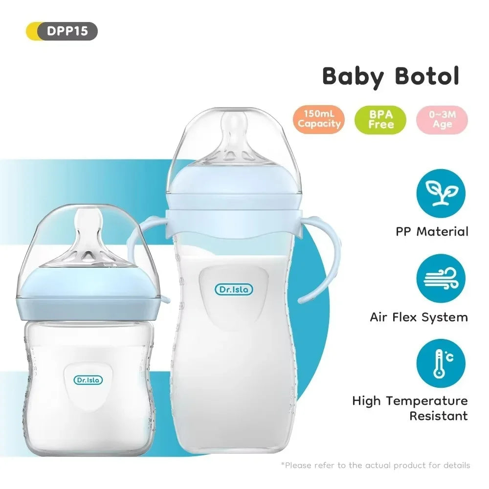 Baby PP Bottle 150/240/330ML Newborn Baby Bottle with Handle BPA Free
