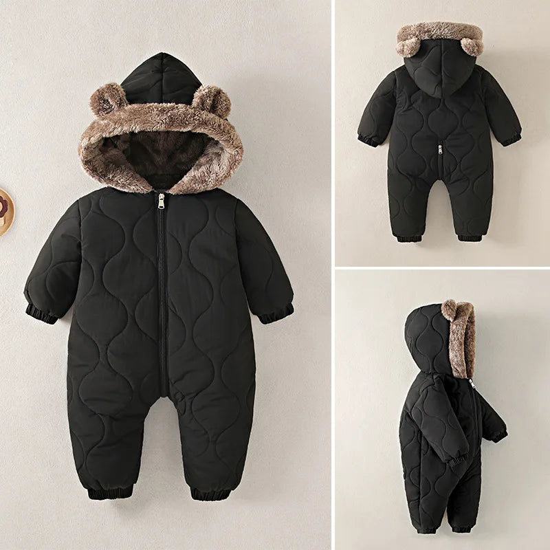 1-Piece Warm Fleece Pramsuit for Baby