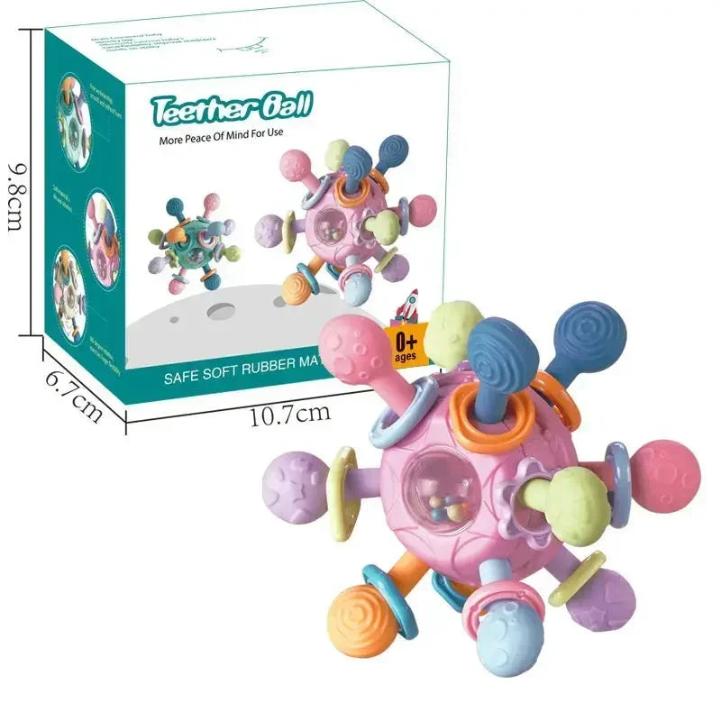 Rotating Rattle Ball Grasping Activity Baby Development Toy