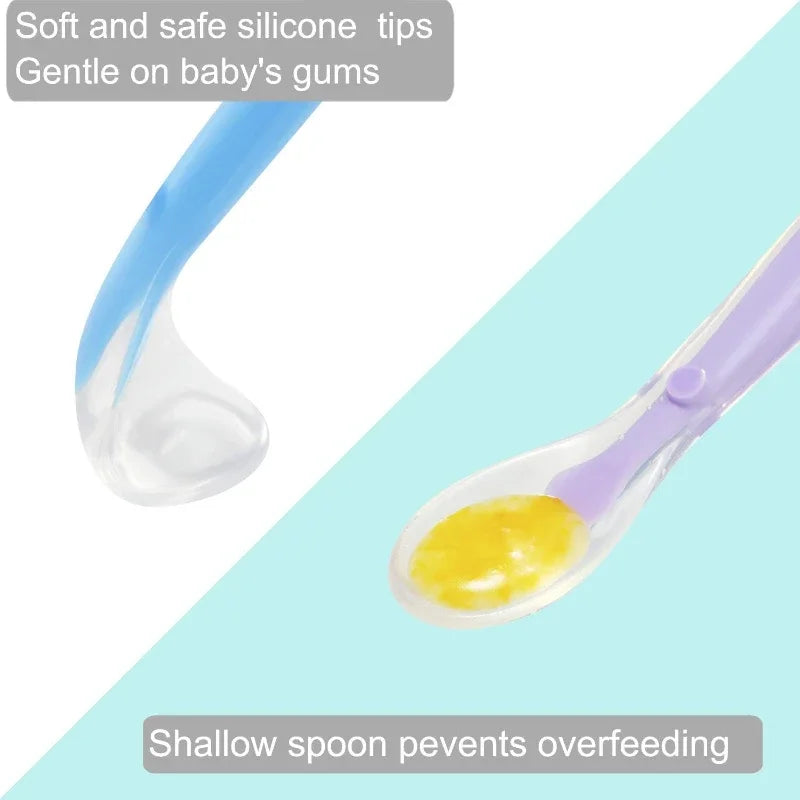 BPA Free Baby Silicone Soft Spoon