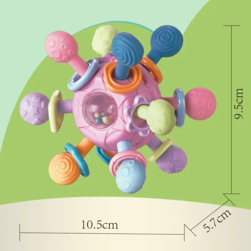 Rotating Rattle Ball Grasping Activity Baby Development Toy