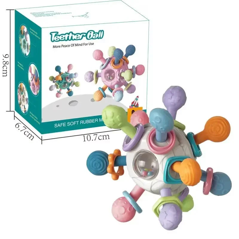Rotating Rattle Ball Grasping Activity Baby Development Toy