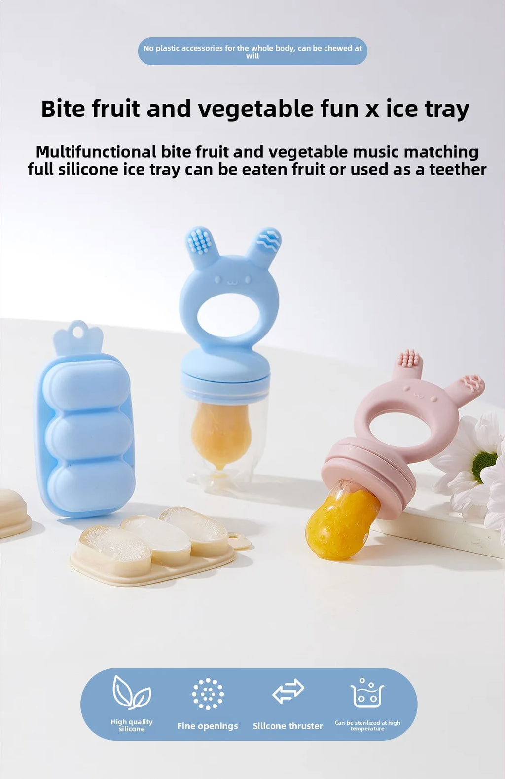 2pcs/set Baby  Food Feeder BPA Free