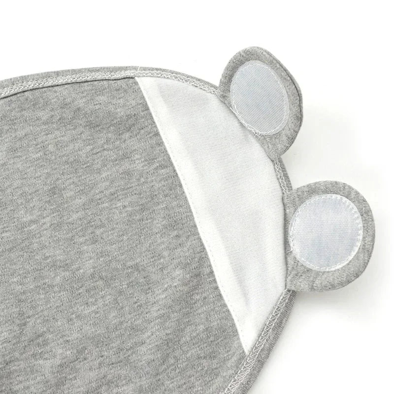 100% Organic Cotton Baby Swaddle Blanket Wrap Hat Set