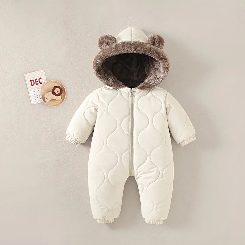 1-Piece Warm Fleece Pramsuit for Baby