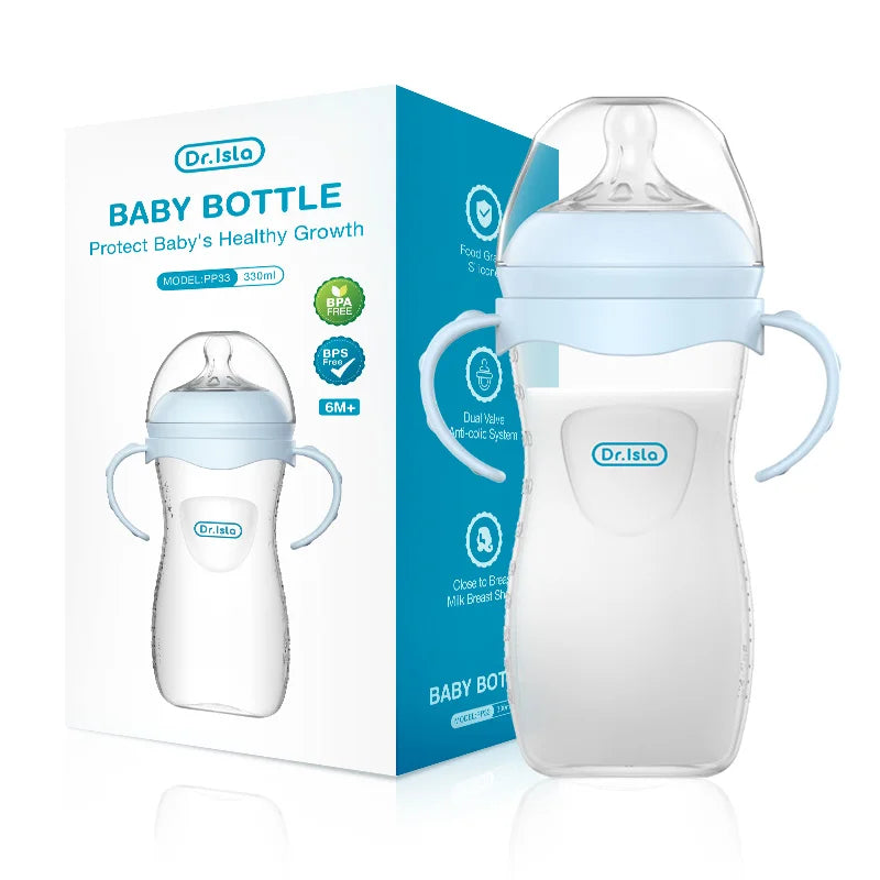 Baby PP Bottle 150/240/330ML Newborn Baby Bottle with Handle BPA Free