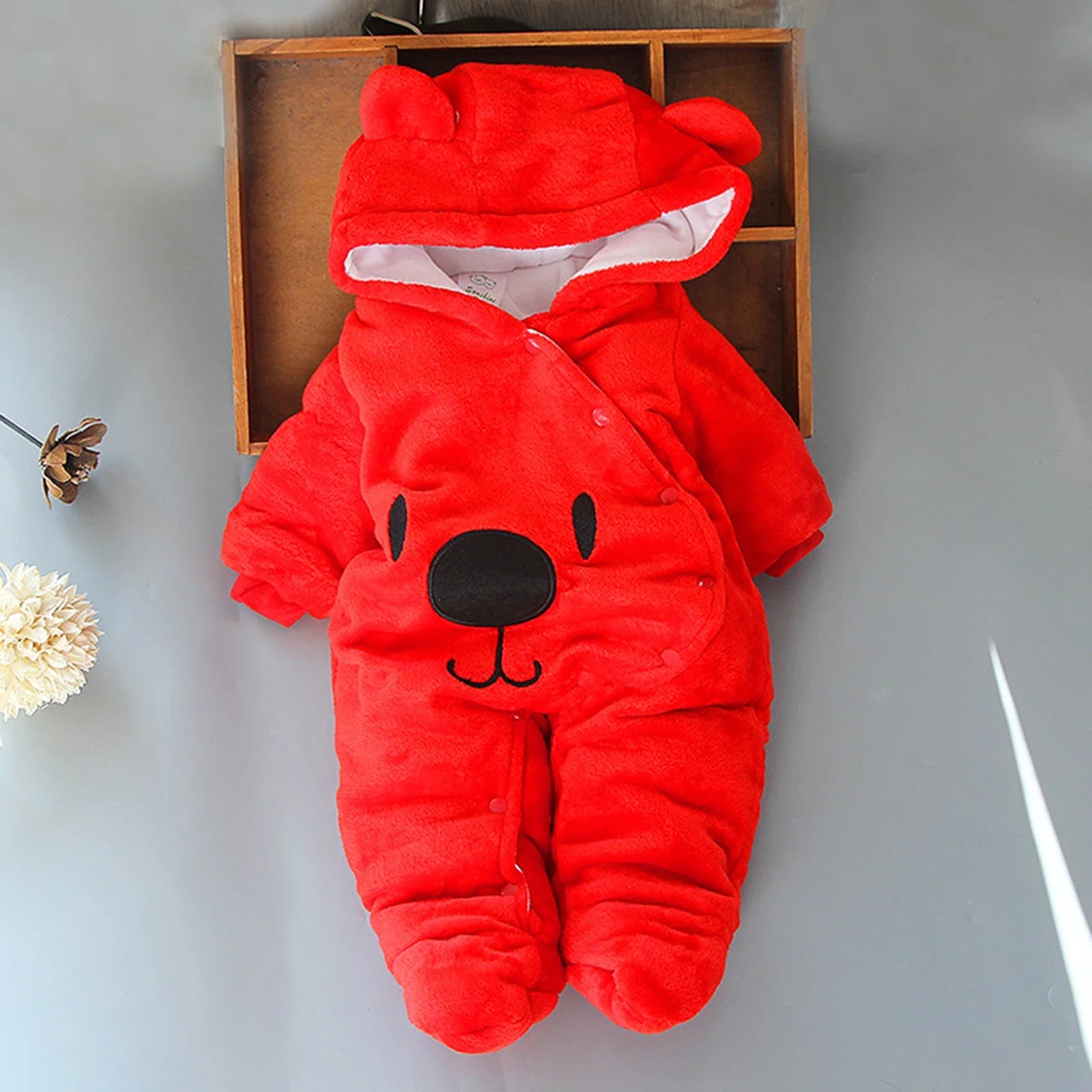 Baby Hooded Footie Romper Fleece