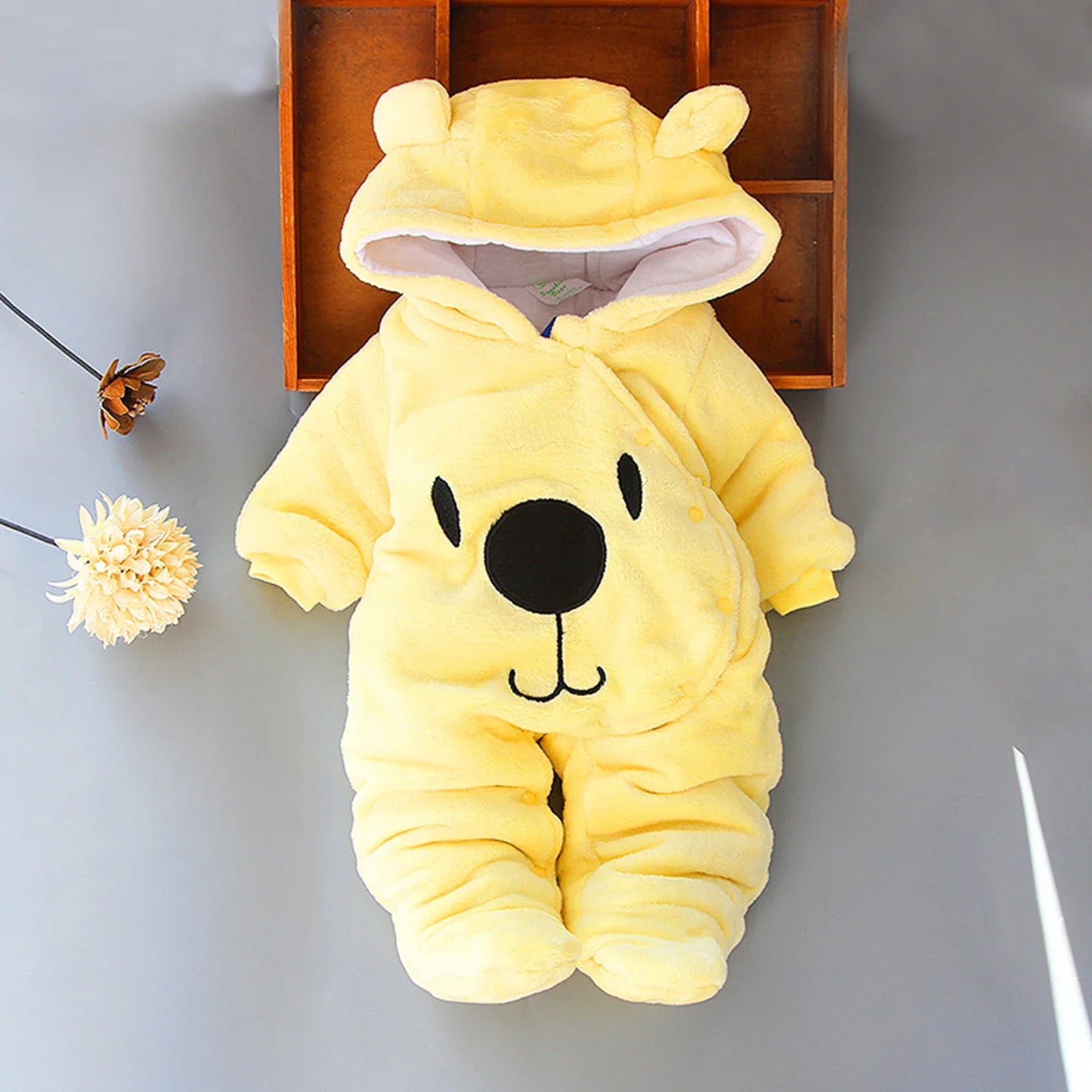 Baby Hooded Footie Romper Fleece