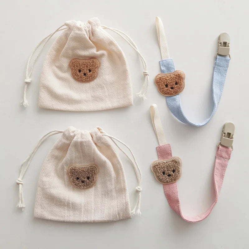 Bear Baby Pacifier Chain Clip