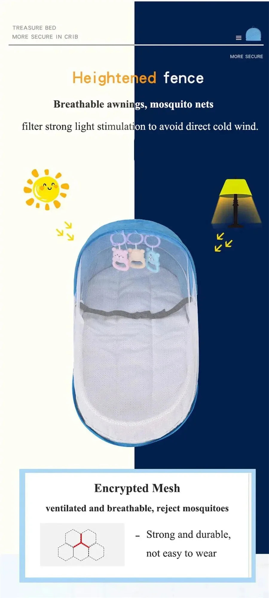 Folding Baby Bed Crib