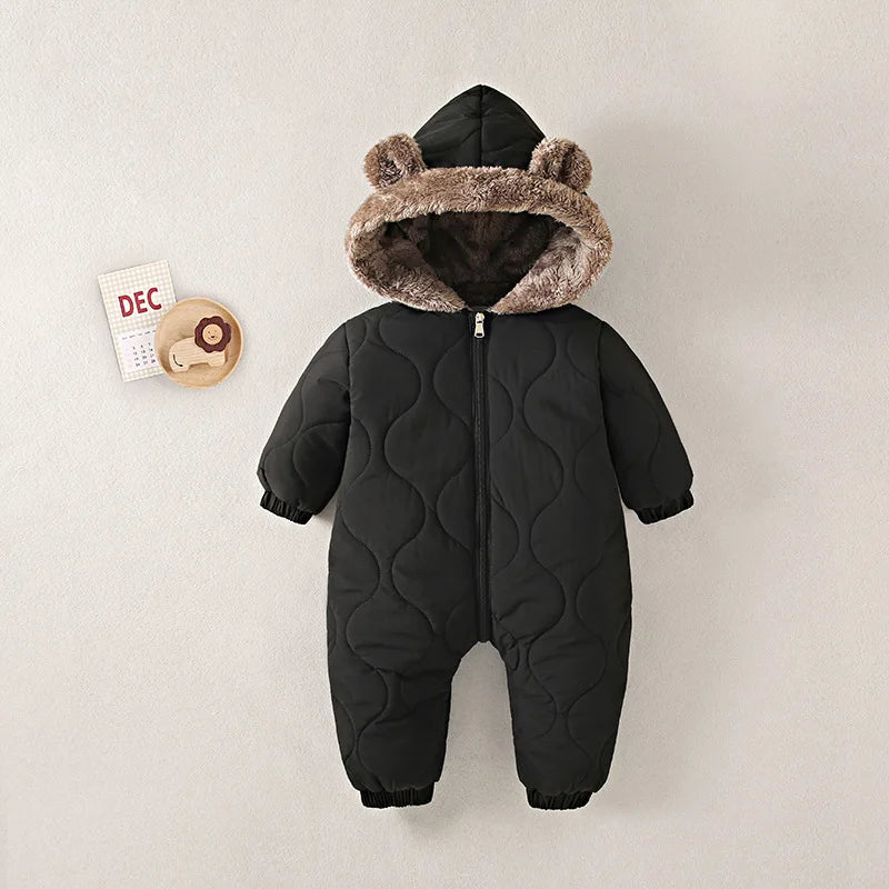 1-Piece Warm Fleece Pramsuit for Baby